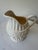 Vintage Creamware Footed Pitcher With Embossed Classical Relief For Sale - Image 9 of 9