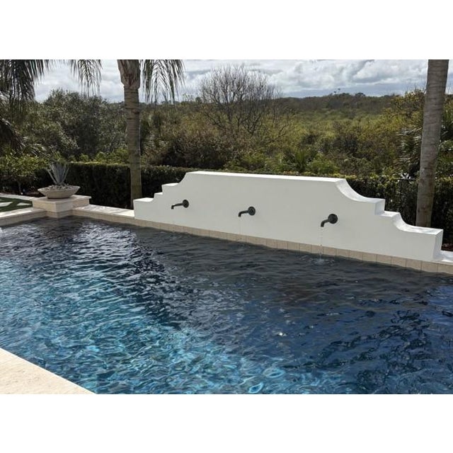 Reproduction Cast Bronze Fountain Spout With Bronze Daisy Escutcheon For Sale - Image 13 of 14