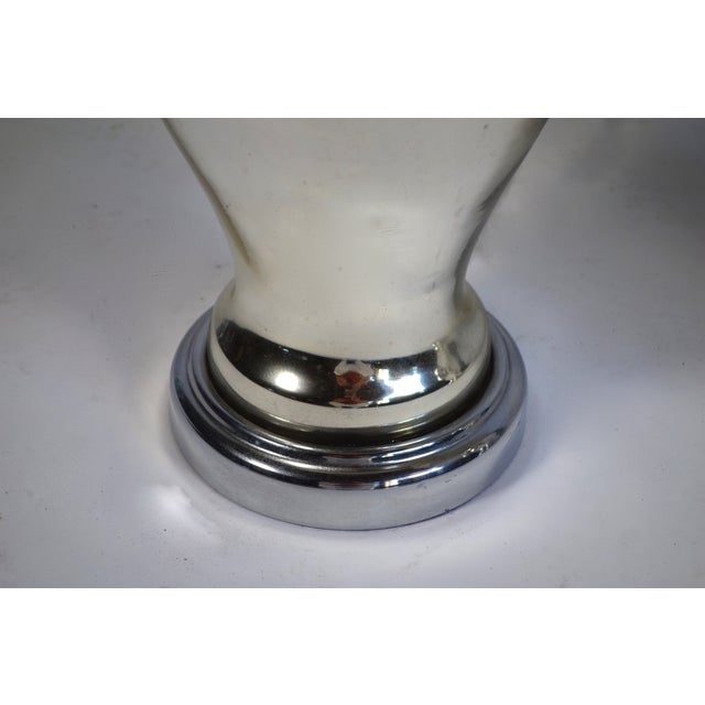 Mercury Glass Table Lamps - Pair For Sale - Image 7 of 9