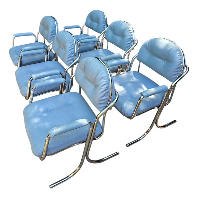 1970s Attributed to Jerry Johnson for Cal-Style Furniture Dining Chairs - set of 6 For Sale
