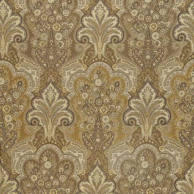 Contemporary Schumacher New Castle Paisley Fabric in Travertine For Sale - Image 3 of 3