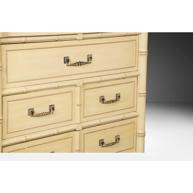 Vintage Henry Link Bamboo Highboy Tall Dresser For Sale In Baltimore - Image 6 of 11