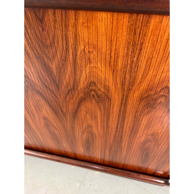 Rosewood Tambour Door Credenza by Dyrlund For Sale - Image 10 of 13