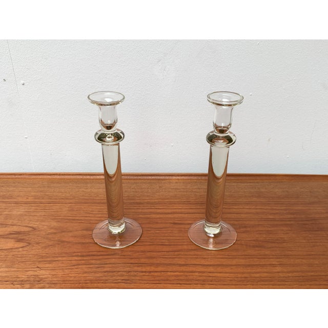 Vintage Glass Candleholder, 1970s, Set of 2 For Sale - Image 15 of 18