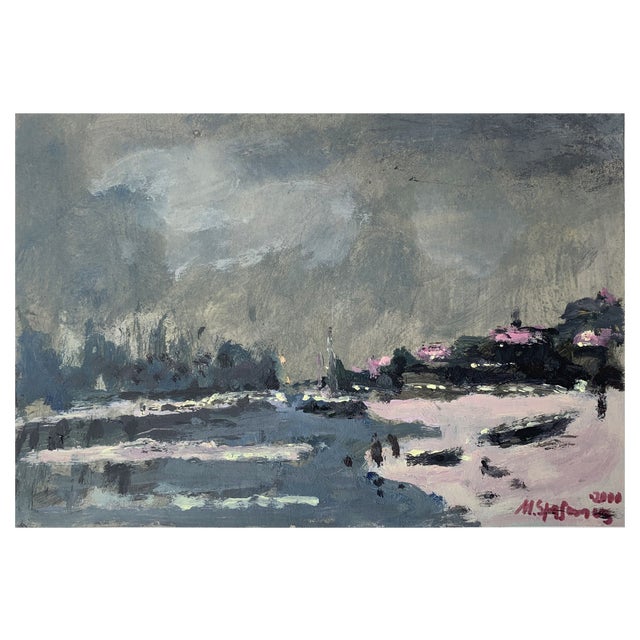 Magdalena Spasowicz, Nocturn, 2000, Oil on Cardboard For Sale