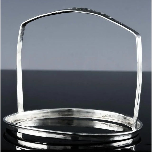 Art Deco Art Deco Sterling Silver and Cut Glass Coaster Set For Sale - Image 3 of 7