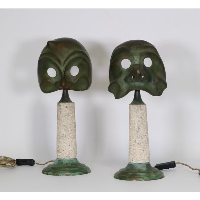 Figurative 1970s Set of 2 Seguso Table Lamps by Elin Raaberg Nielsen For Sale - Image 3 of 10