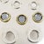 Metal Sonia Rykiel Silvered Metal Bib Necklace with Blue Glass Cabochons For Sale - Image 7 of 14