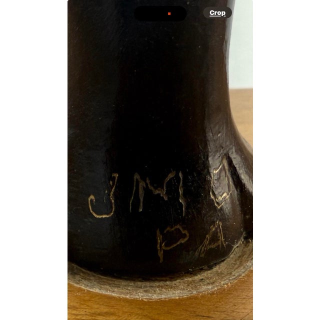 Vintage Modernist Bronze Sculpture Mounted on a Wood Base Latin-American School For Sale - Image 12 of 12