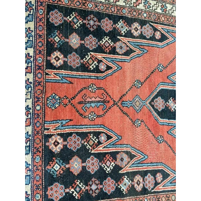 Mid-Century Modern Vintage Kurdish Zanjan Rug For Sale - Image 3 of 12