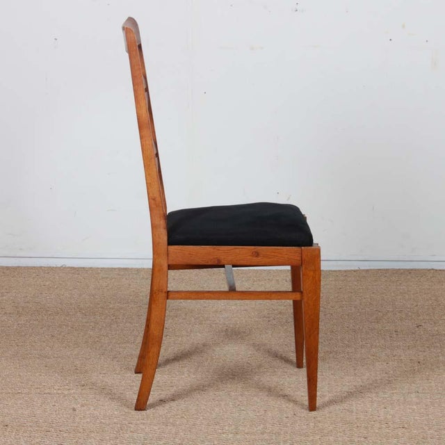 Vintage Oak Chairs, 1950s, Set of 4, in Good conditions. Designed 1950 to 1959