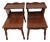 Vintage Step End Table 2 Tier Mid Century Modern Retro Brown Set of 2 For Sale