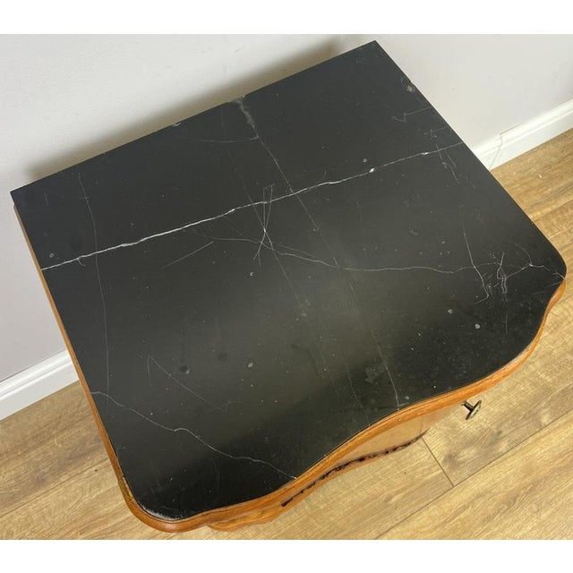 French Art Deco Bedside Tables with Marble Top, Set of 2 For Sale - Image 13 of 18