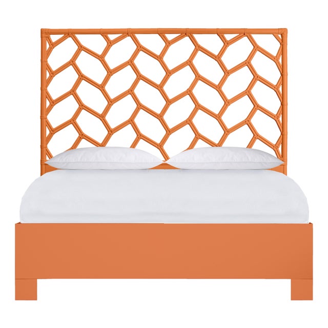 Silas Platform Bed Queen - Orange For Sale