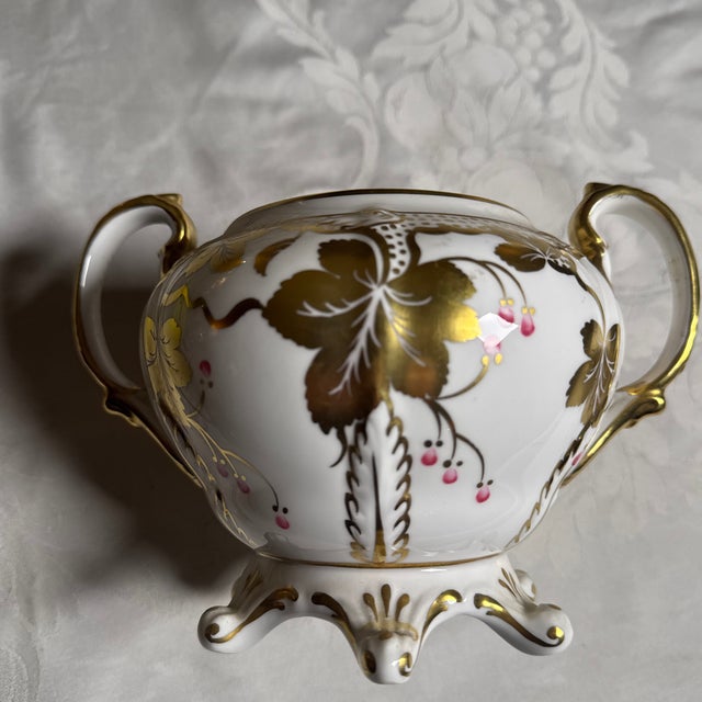 1900 - 1909 1900s Royal Chelsea Gold Ivy Covered Sugar Bowl For Sale - Image 5 of 6
