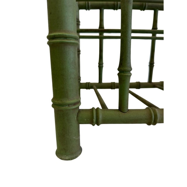 Ornamental & Decorative Materials Mid 20th Century Faux Bamboo Hollywood Regency Canterbury Magazine Rack For Sale - Image 7 of 12