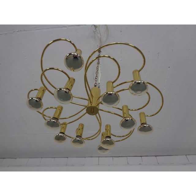 Large Golden Ceiling Light from Cosack, Germany, 1970s For Sale - Image 11 of 18