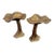 Gold Mushroom Pillar Candle Holders — Pair For Sale