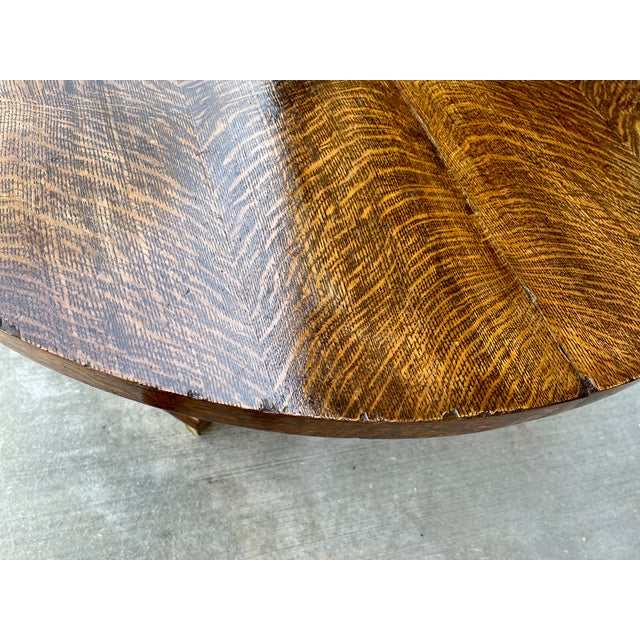 Early 20th C. Antique Tiger Wood Empire Dining Table Chairish