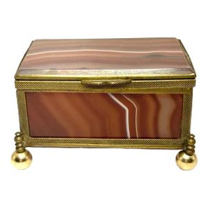 French Red Agate & Ormolu Box