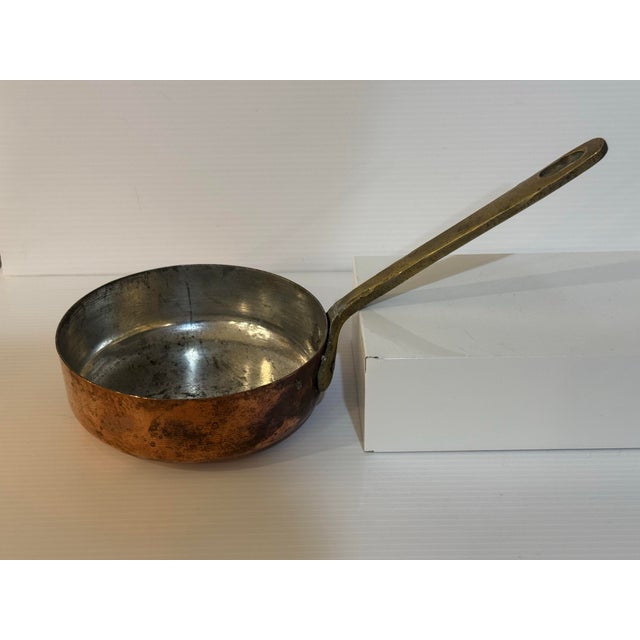 Antique 19th Century Copper Butter Warmer With Riveted Brass Handle & Tin-Lined Interior For Sale - Image 11 of 12