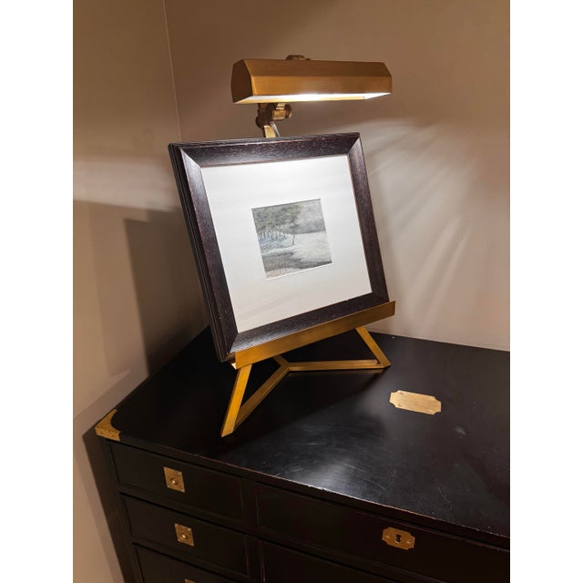 Mid-Century Modern Vintage Mid-Century Modern Adjustable Brass Display Lamp For Sale - Image 3 of 12