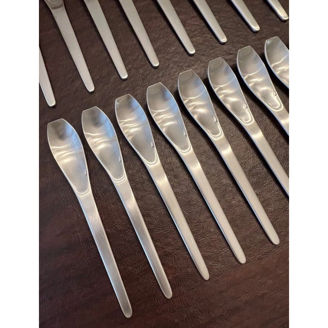 Metal Cutipol Vario Brushed Stainless Steel 18/10 Flatware Set, Service for 12 Rare - 64 Pieces For Sale - Image 7 of 10