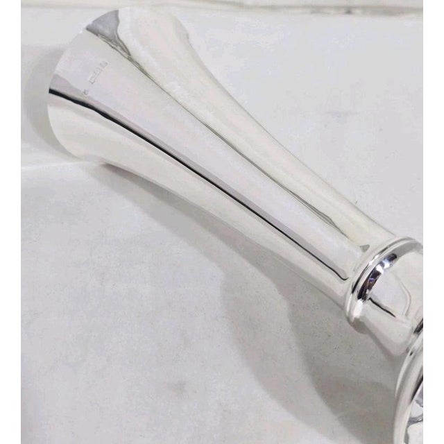 Metal Antique George V Sterling Silver Bud Vase from Charles Edwards, London, 1918 For Sale - Image 7 of 18