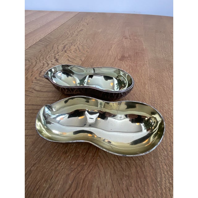 Silver Vintage Silver Plated Peanut Shaped Trinket Box For Sale - Image 8 of 12
