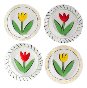 Set of Four “Tulipa” Salad Plates by Ulrica Hydman Vallien