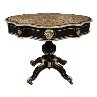 Mid-19th Century Napoleon III Violin-Shaped Marquetry Table For Sale