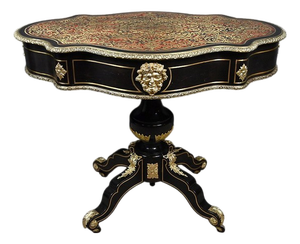 Mid-19th Century Napoleon III Violin-Shaped Marquetry Table