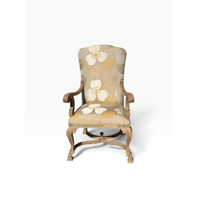 Traditional 18th C Style Dennis & Leen Hampton Court Regency Arm Chair For Sale - Image 3 of 7