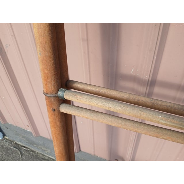 Antique Wooden Trifold Ladder Drying Rack 1900s For Sale - Image 15 of 18