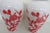 Anchor Hocking Red Birds Cherry Blossoms Milk Glass Vases a Pair For Sale - Image 9 of 11