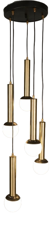 Pendant Lamp in Metal and Glass attributed to Stilnovo,1960s