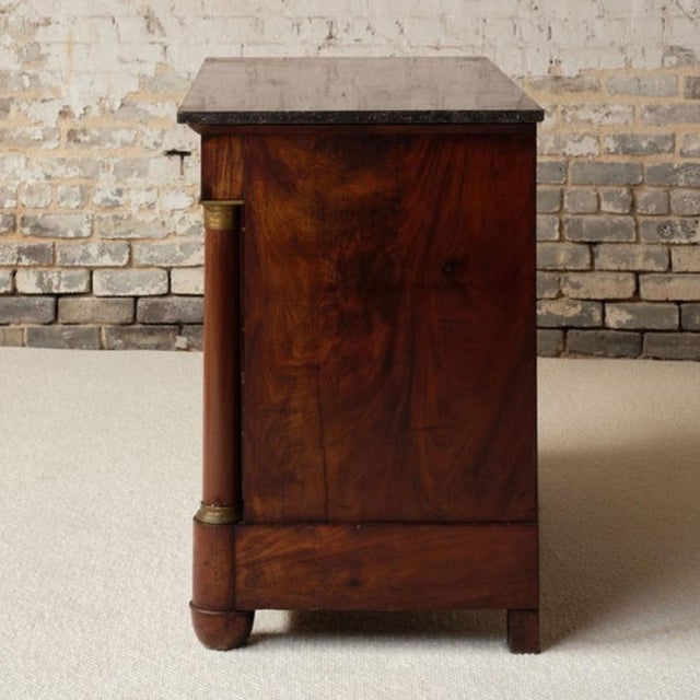 19th Century French Mahogany Chest With Marble Top (B) For Sale - Image 4 of 12