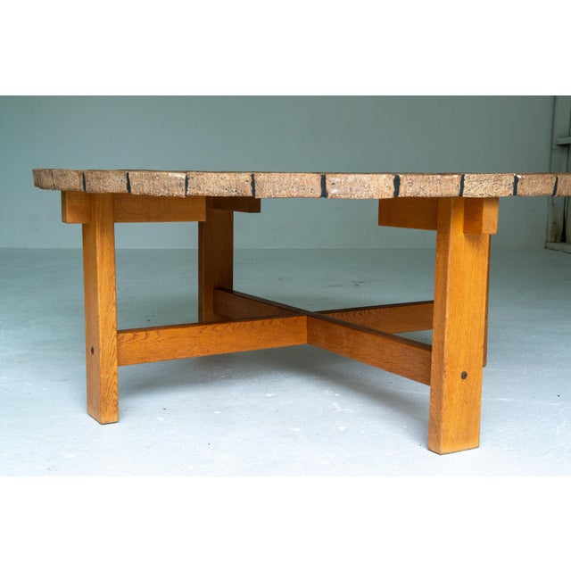 Danish Mid-Century Modern Round Coffee Table, Teak & Ceramic, 1970s For Sale - Image 10 of 13