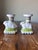 Hand painted Bunny Rabbit Terracotta Candlestick Holder Set of 2 Made in Portugal 3.75” width, 2.75” depth and 5” height 1...