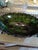 Contemporary Vintage Green Glass Fruit Bowl With Embossed Design For Sale - Image 3 of 3
