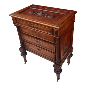 Antique Neoclassical Sheet Music Multi Use Storage Cabinet