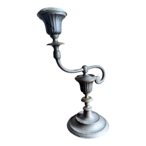 Early 20th Century Asymtetrical Pewter Candlestick Holder