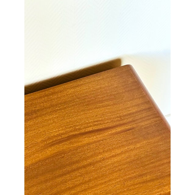 Low Scandinavian Teak Sideboard with 4 Doors and Hairpin Legs, 1960 For Sale - Image 15 of 17