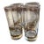 Mid Century Libbey Gold Swirl Dining Water Highball Glasses- Set of 4 For Sale