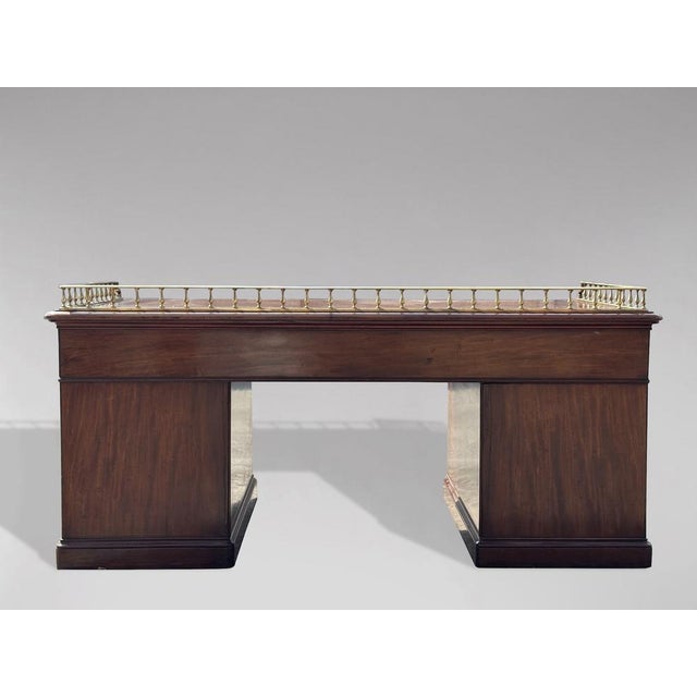 Brown Antique Victorian Mahogany Campaign Desk, 1850 For Sale - Image 8 of 17