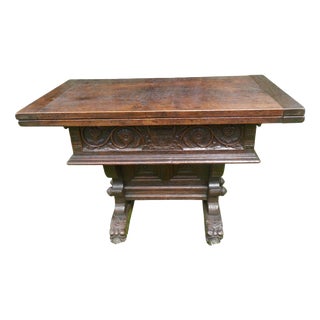 Antique Georgian Oak Hall Table with Duke of Devonshire Crest, 1790 For Sale