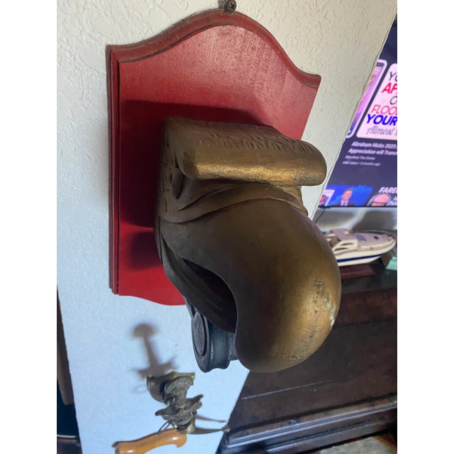 1940s-60s Carved Wooden Eagle Head Wall Hanging For Sale In Miami - Image 6 of 8