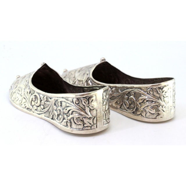 Arabic Slippers with Camels and Plant Reliefs, Set of 2 For Sale - Image 5 of 8