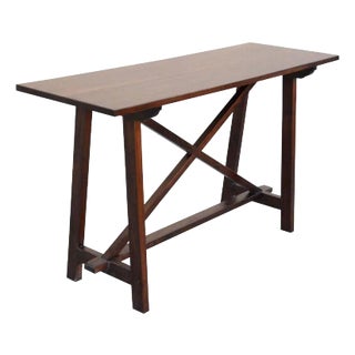 Walnut Console Table, Made to Order by Petersen Antiques For Sale