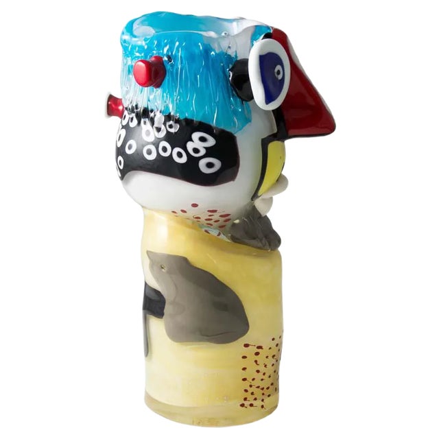 Murano Art Glass Head Sculpture by Christoph Kiefhaber For Sale